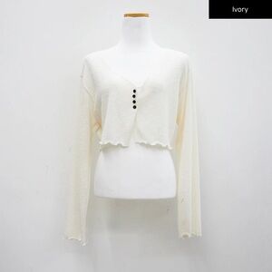 Ivory Button-Up Women's Top